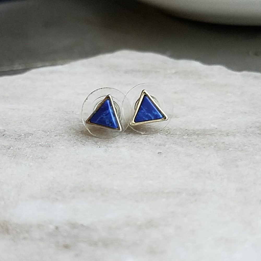 Triangle Set in Stone Studs by SLATE